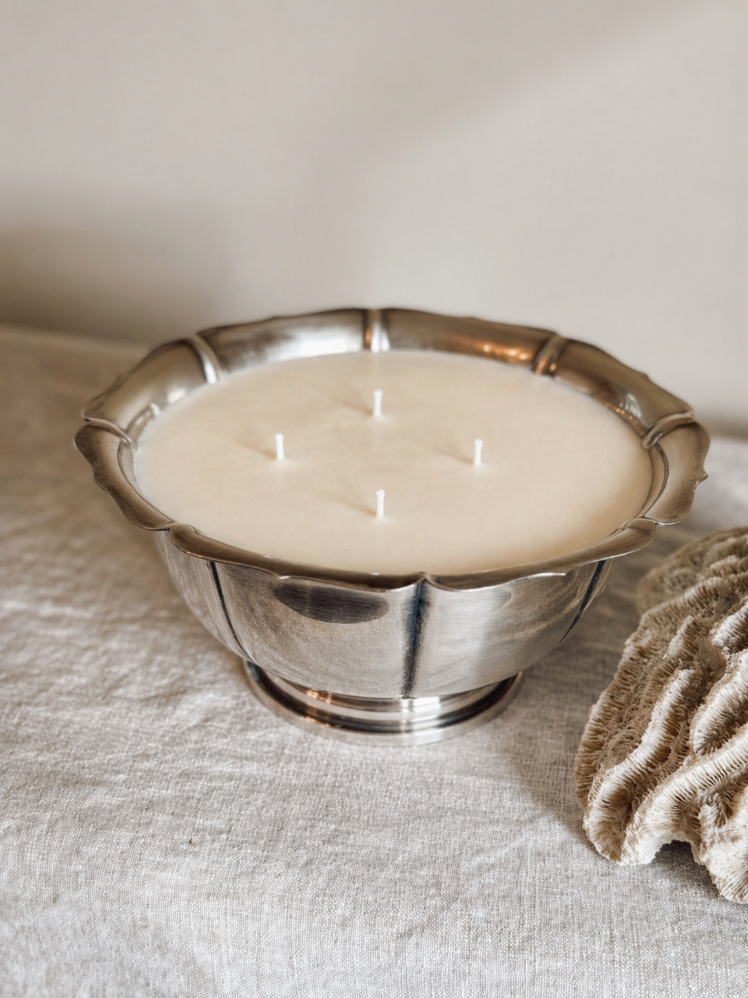 Fluted Silver Plate Bowl Lunt Silver (40 oz)