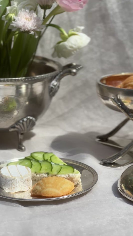 16 oz Antique Silver Plate Fenton Brothers Curling Stone 1875